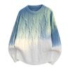 Pullovers Long Sleeves Sweaters Unisex Sweater Paragraph Autumn and Winter Gradient Colour Tops Couples Loose Pullover Round Neck Bottoming Knit Shirt