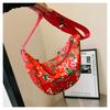New trendy breast bag, large flower messenger bag, personalized versatile fashion and high-end fanny pack