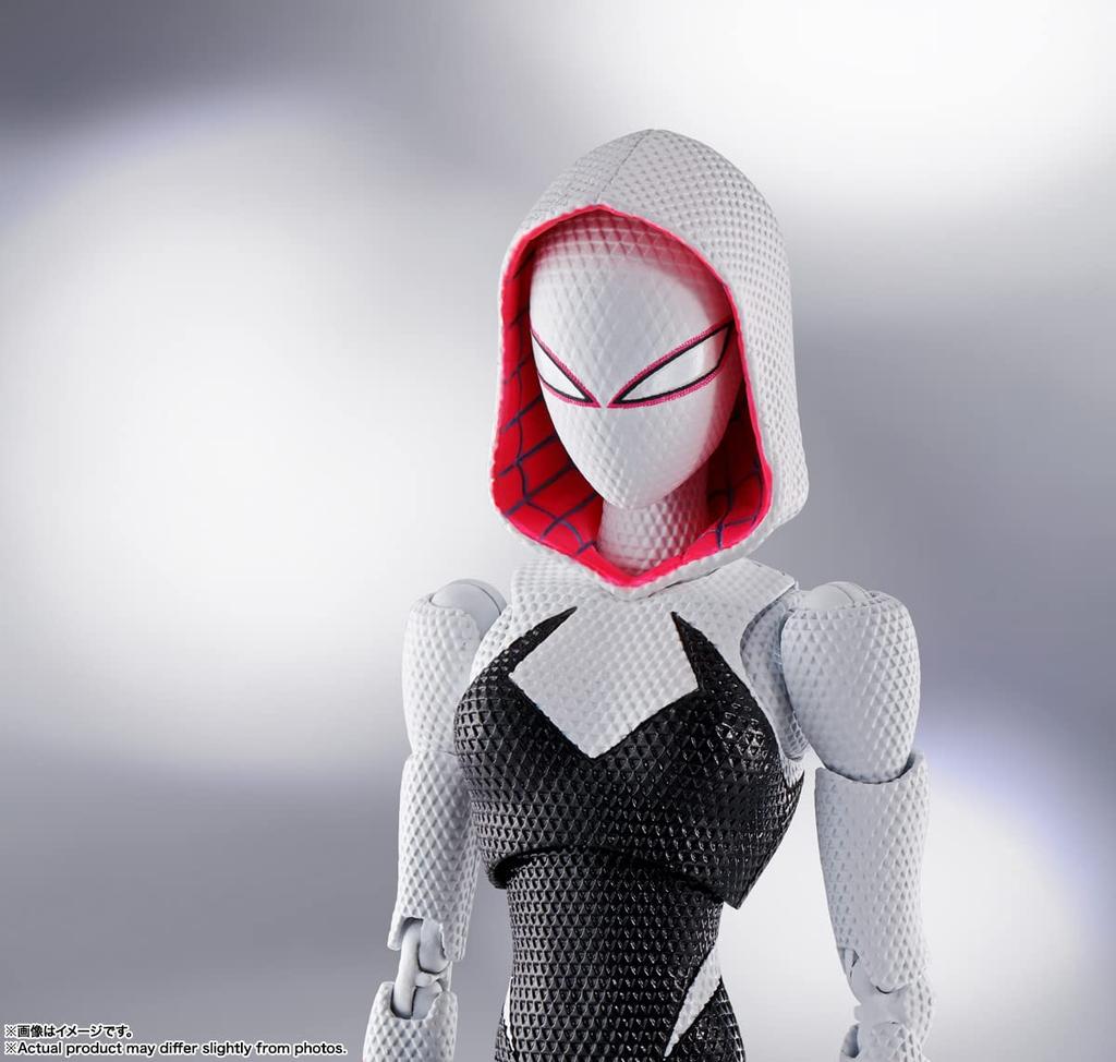 TAMASHII NATIONS S.H.Figuarts Spider-Man: Across the Spider-Verse Spider-Gwen, Approximately 150mm ABS & PVC Painted Action Figure