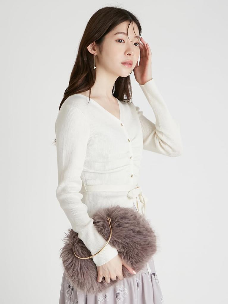 Selford Faux Fur Metal Handle Round Bag CWGB254501 MOC Women's