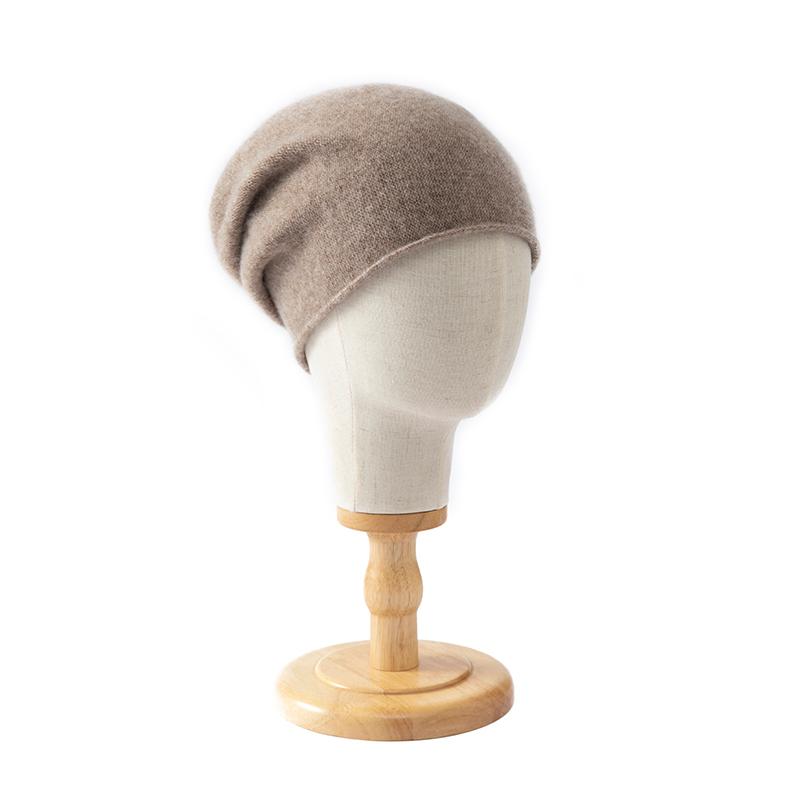 Women's Cashmere Hat Qinghe Cashmere 30% Cashmere 70% Wool Women's Autumn and Winter Cashmere Headscarf Soft and Warm