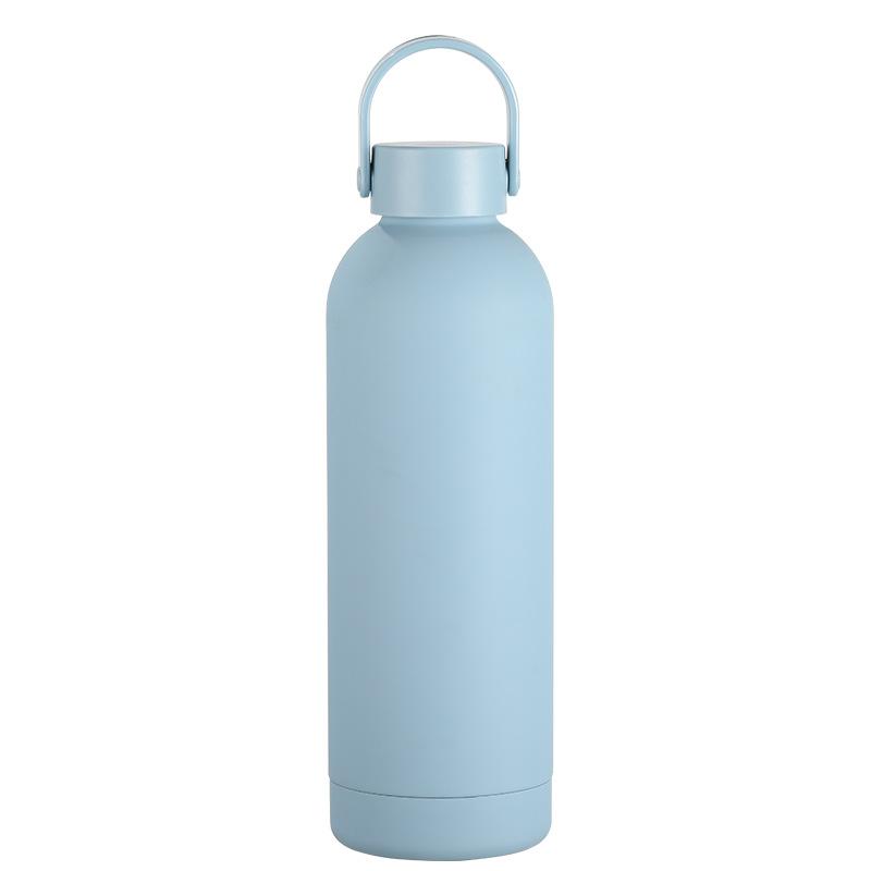350/500/750/1000ml Macaron Color Cola Shape Insulated Bottle, 304 Stainless Steel Vacuum Flask, Portable Handle Water Bottle