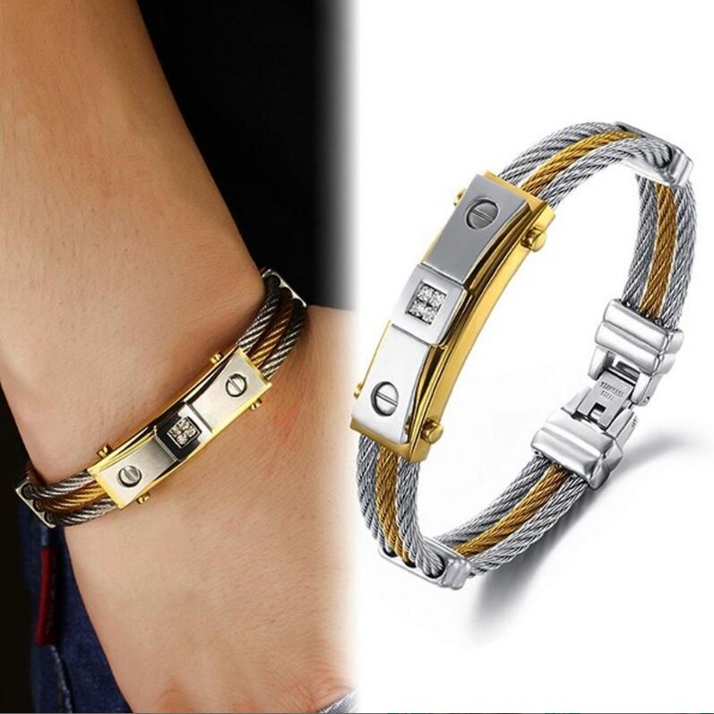 JMJM Titanium Steel Wristband Man Bracelet