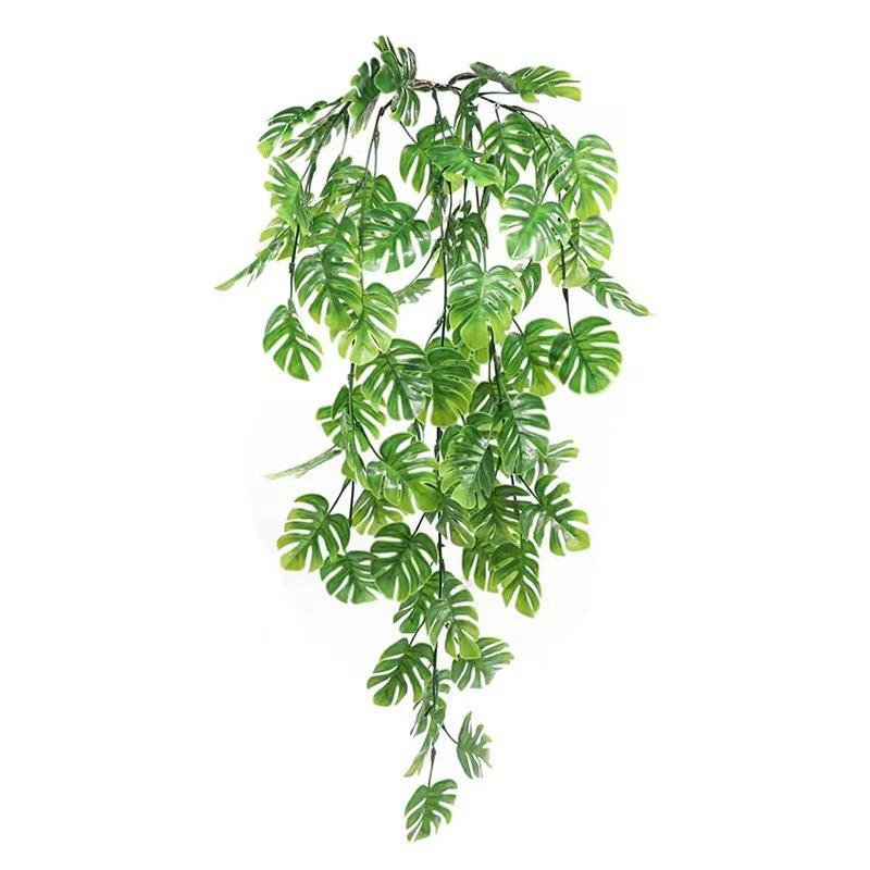Turtle Leaf Vine Hanging Basket - Artificial Plant for Home, Wedding, or Outdoor Decoration