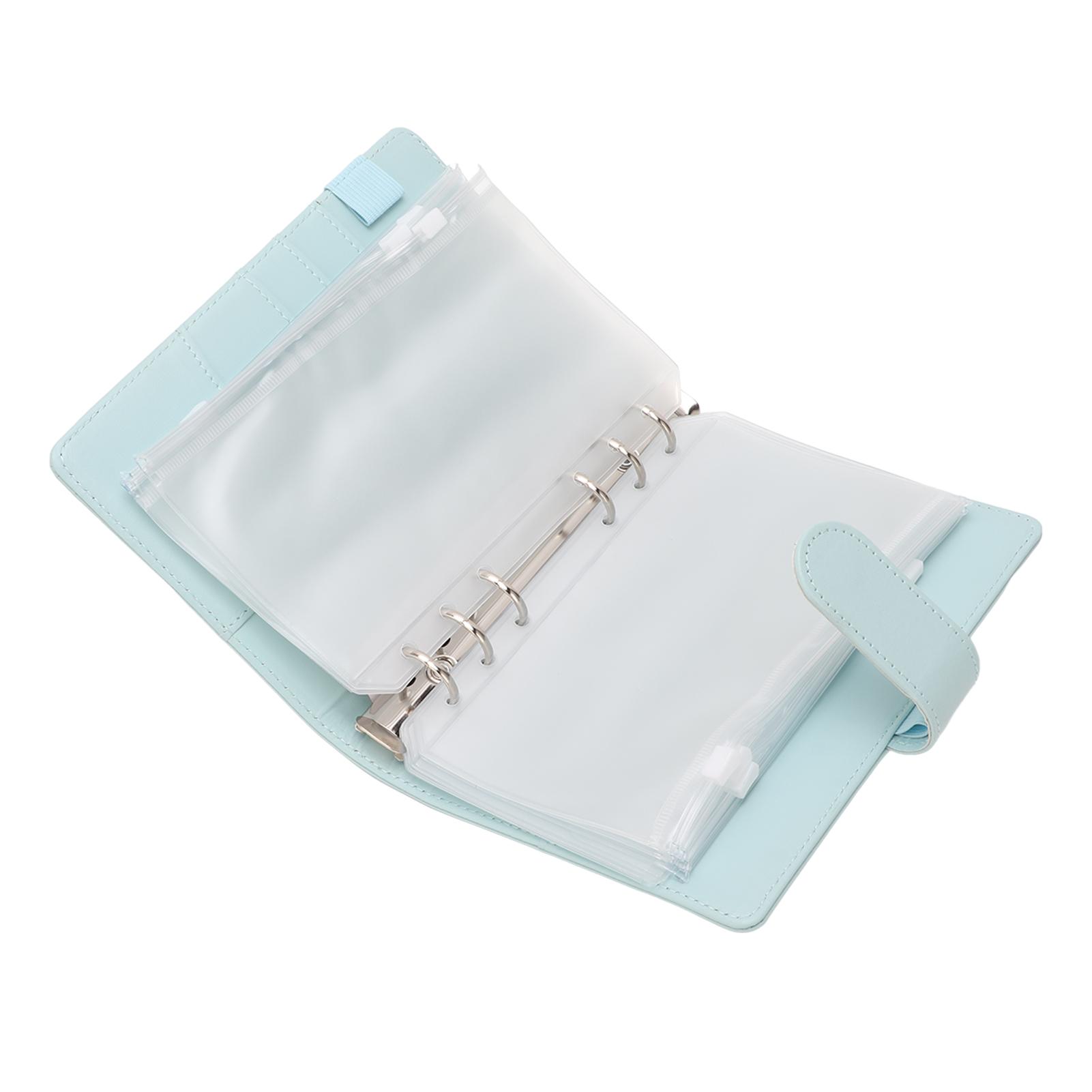 Бюджетный блокнот формата А6 карманный блокнот на молнии сумка для блокнота бюджетный блокнот из искусственной кожи конверт для денег синий 1359₽