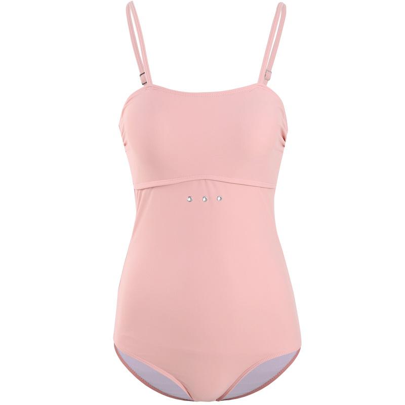 Korean version of fresh and cute one-piece swimsuit for women Ins girls vacation beach swimsuit, thin and white beach swimsuit
