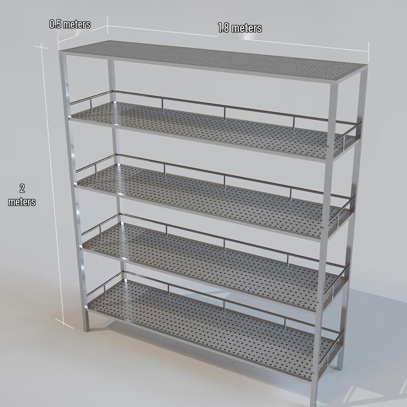 DANLE 5-Tier 304 Stainless Steel Commercial Storage Shelf