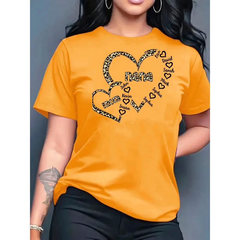 2026 New Summer Women's Printed Round Neck Fashionable Casual Versatile Short-Sleeve T-Shirt Top Y2k Top