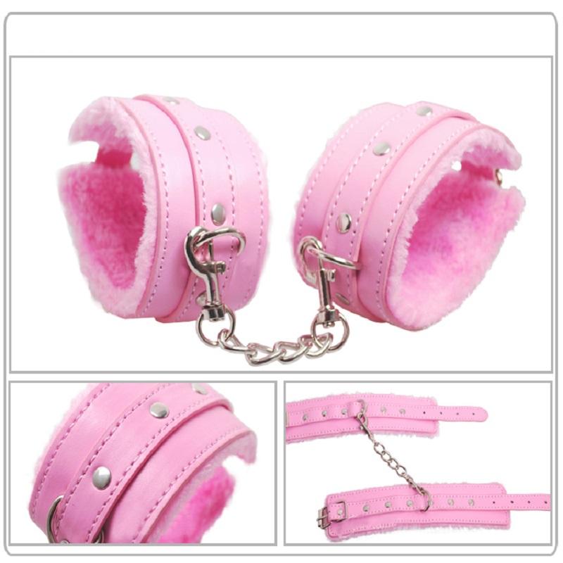 7 PCS BDSM Bondage Restraint Set Sex Handcuffs Whip Anal Beads Butt Plug   Bullet Vibrator  Toys for Woman