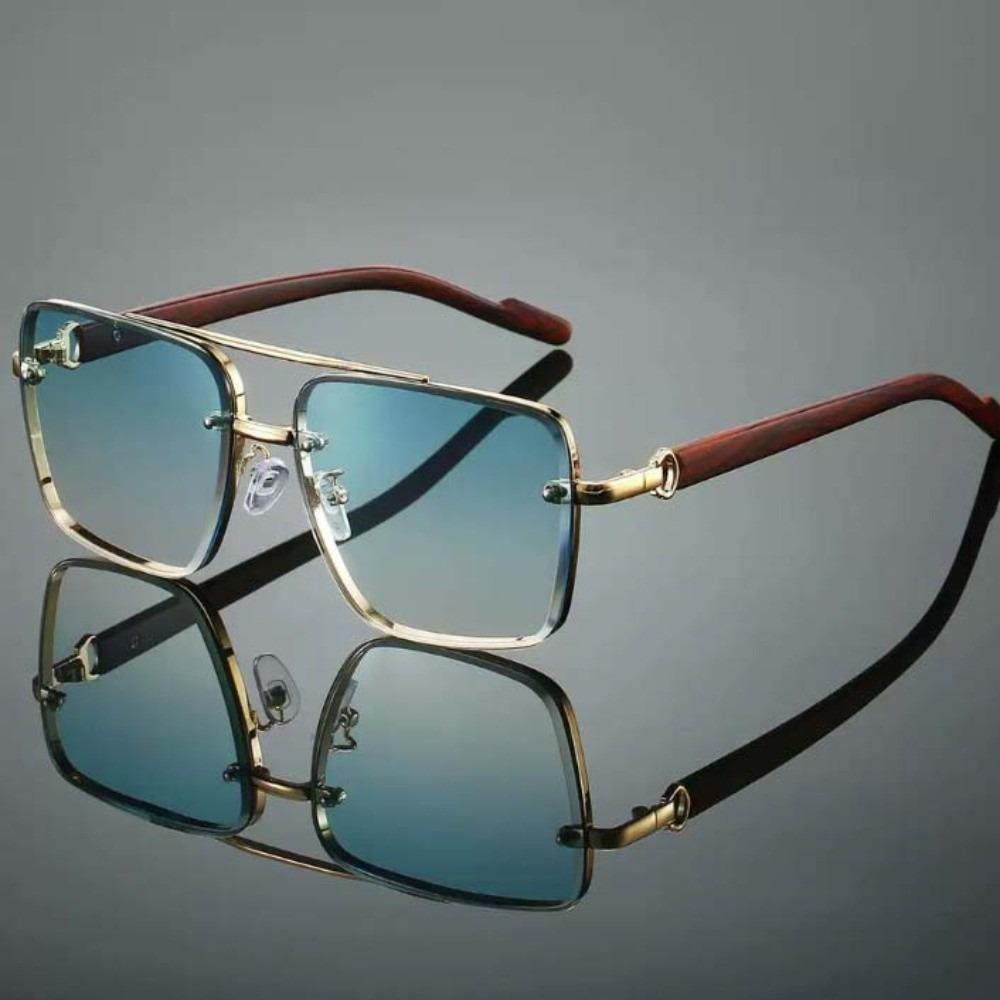 Zinc Zinc Alloy Double-bar Sunnies Eyewear Anti-UV Plain Glasses Unisex Polarized Sunglasses  Summer