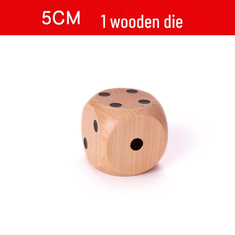 Bardzo Duży Drewniany Cyfrowy Kubek na Kostki Zabawka - Solidny Rekwizyt do Aktywności i Losowań