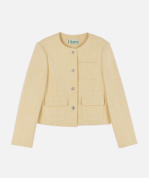 Haint Saint No Collar Tweed Jacket
