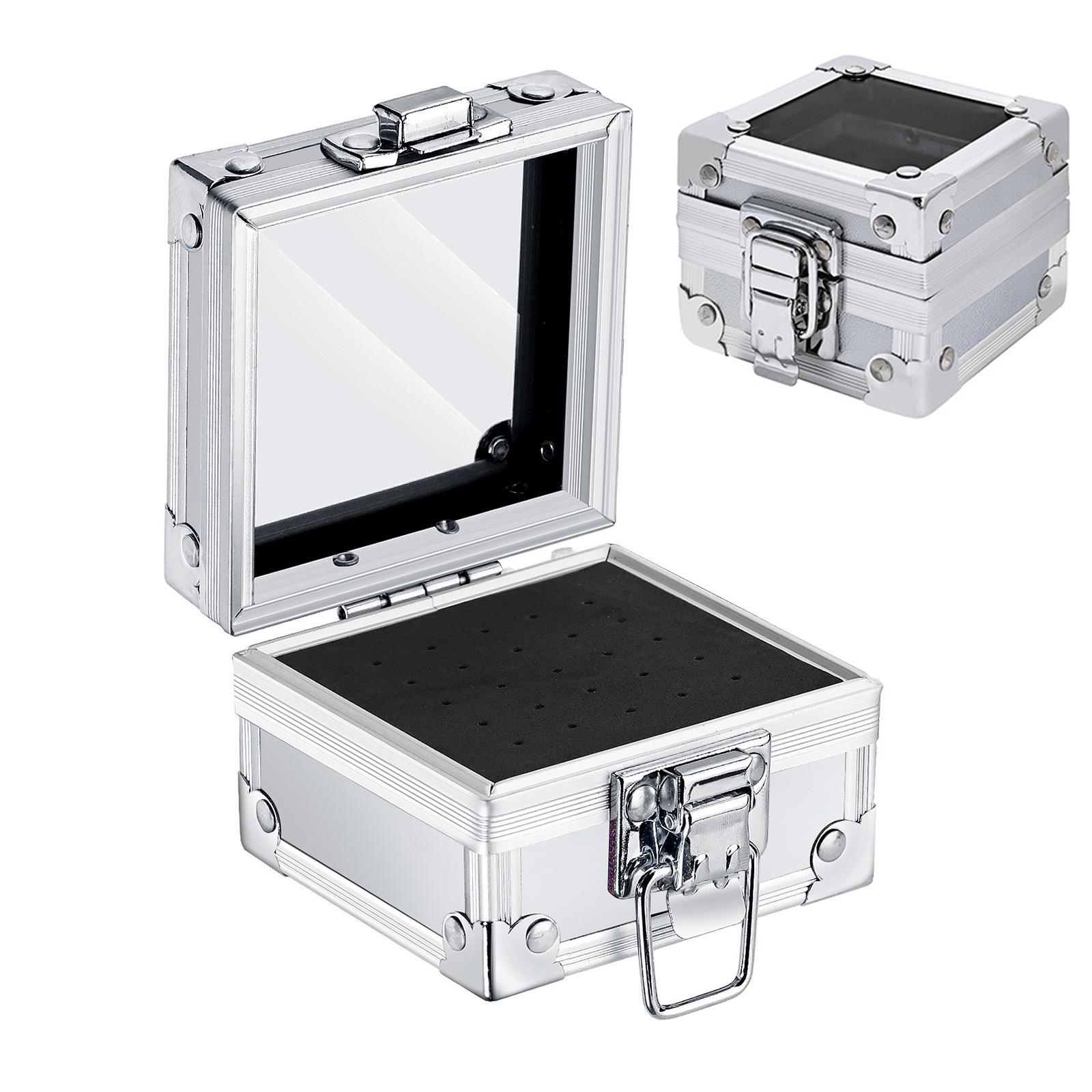 

Нейл-арт Высококлассный Органайзер для шлифовальных головок на 25 отверстий с портативным алюминиевым кейсом