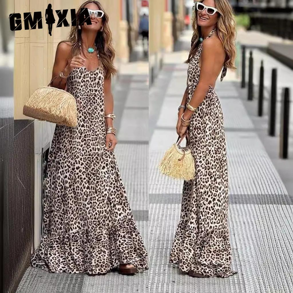 GMXIA Women's Fashion Summer Spring Sleeveless Casual Dresses