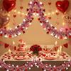 2M Valentinstag Girlande DIY Hängende Dekoration Bunte Herz Lametta Girlande Geburtstagsparty