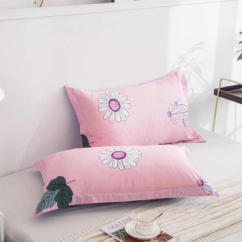 2PCS 48cm×74cm Pillowcase Pair Pillowcase Flower Printed Pillowcase Student Pillowcase Pair