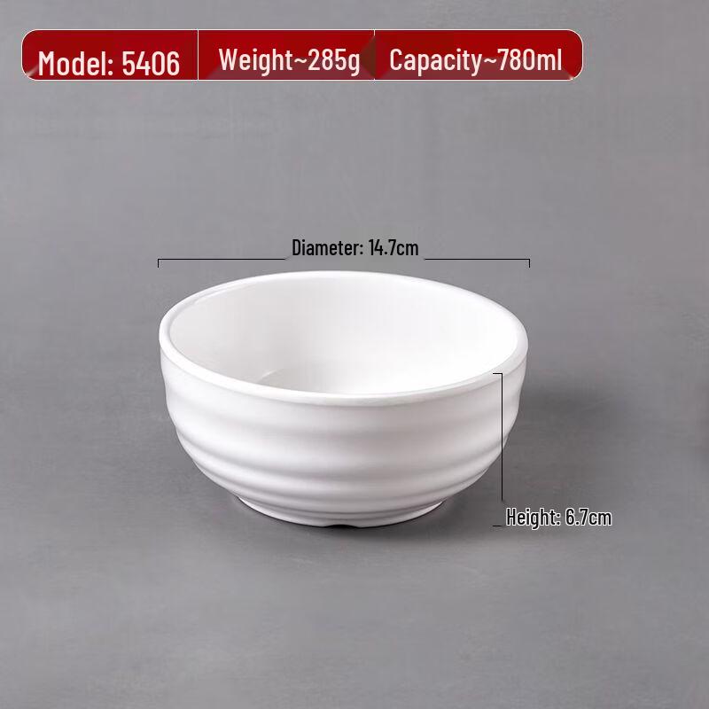 

ZISIZ Chinese Style Melamine Threaded Bowl