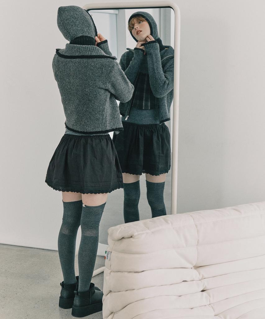 GROVE Grvr Sports_Knit Zip-Up_Charcoal