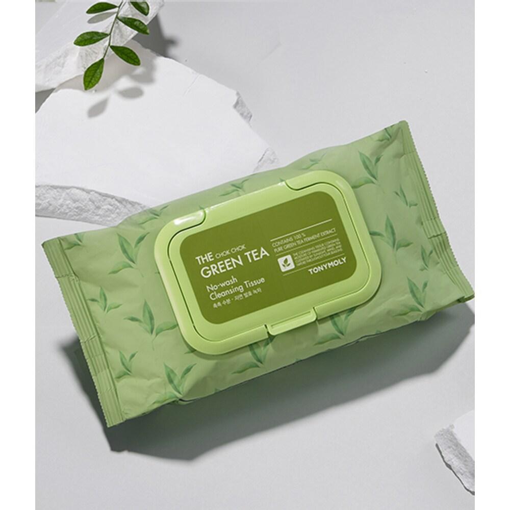(4 Genuine) Green Tea No-Wash Cleansing Tissues (400 Sheets In Total) + Free Gift/Gold 24k Snail Foam Cleanser