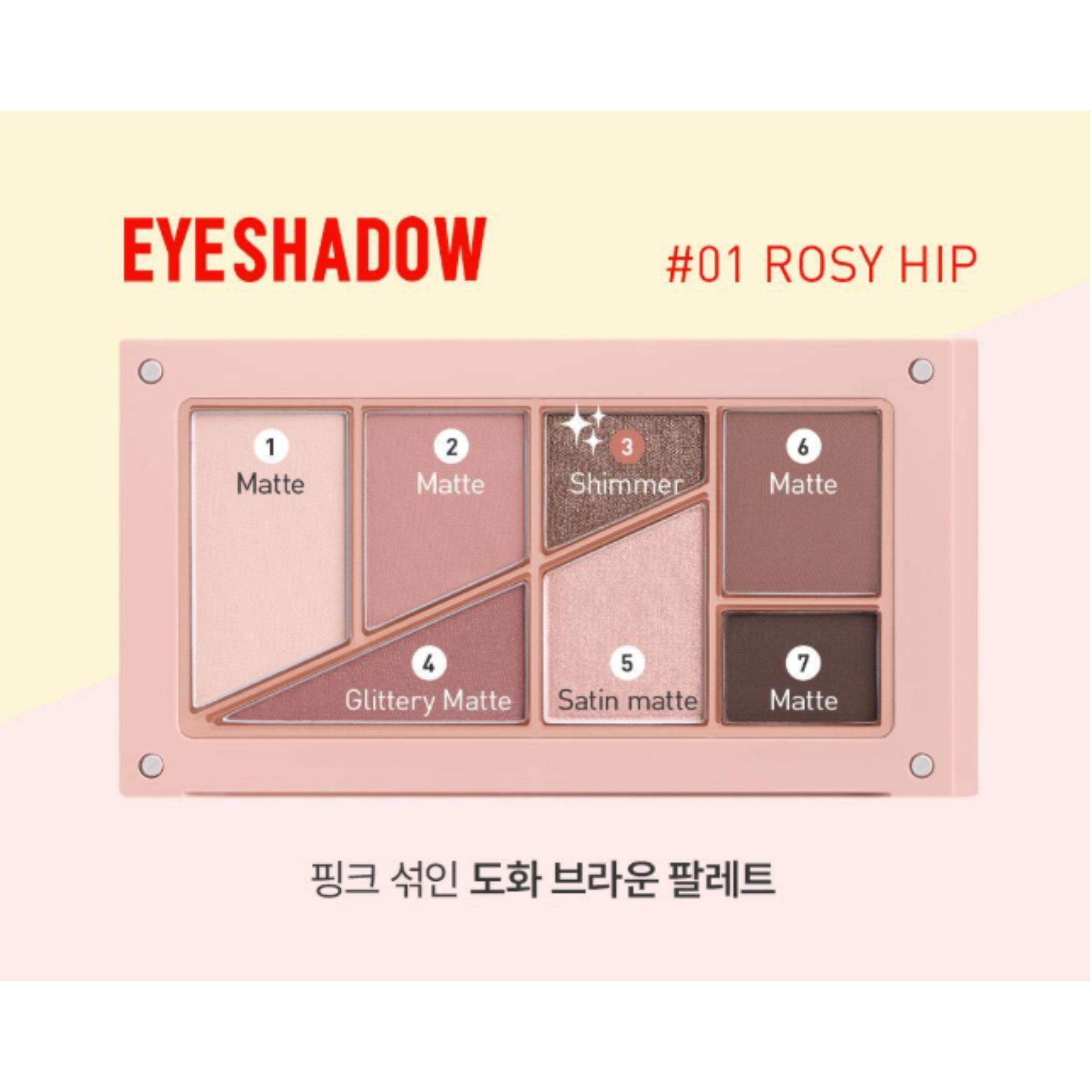 3CE Layer It All Eye Palette 7.5g(5 Options) 01 Rosy Hip