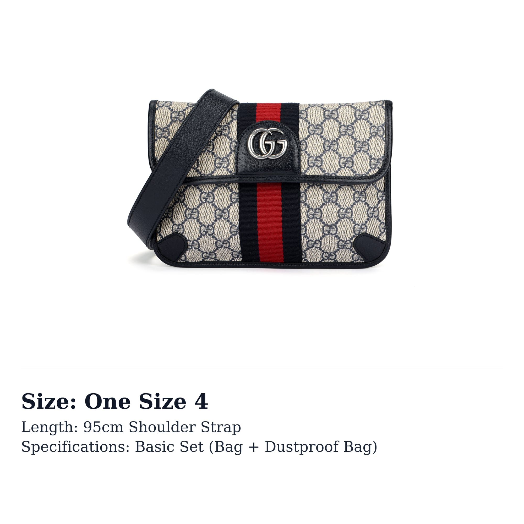GUCCI Ophidia Canvas With Leather Trim