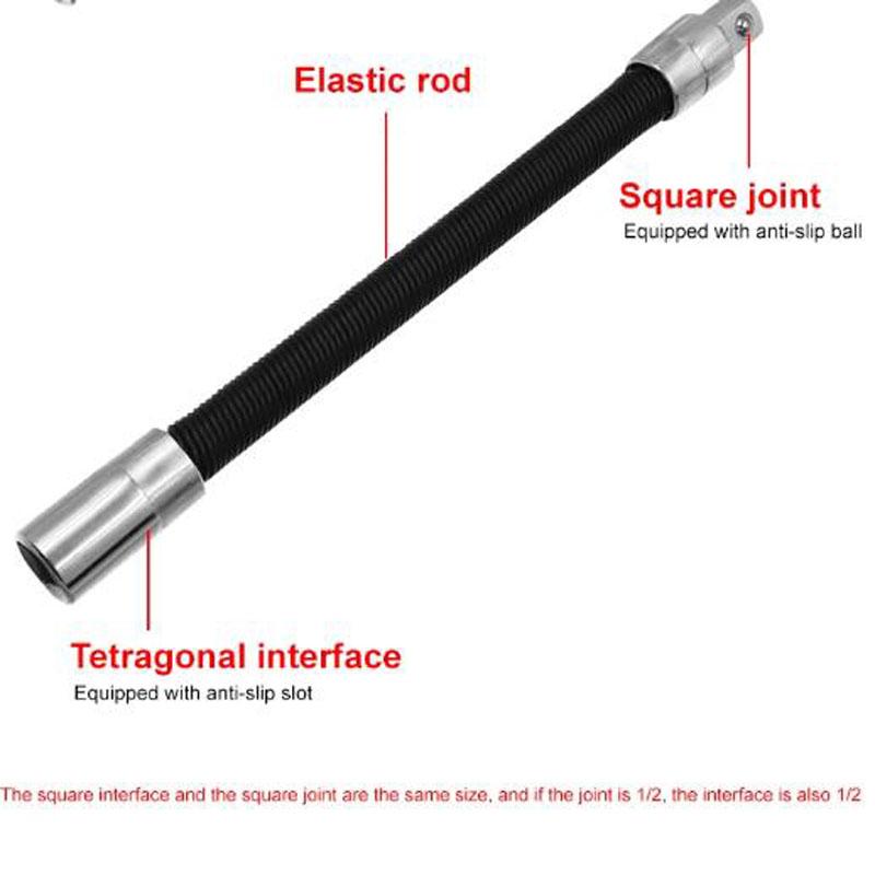 Electric Wrench Elastic Adapter Universal Soft Shaft Fast Ratchet Wrench Hand Spring Extension Rod Relay Rod Sleeve ExtensionRod