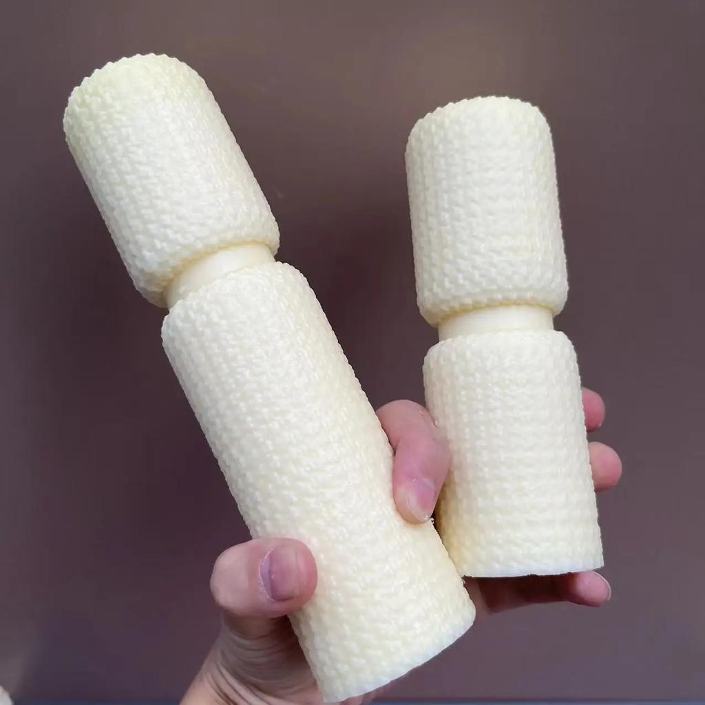 3D DIY Shell candle silicone mold striped cylindrical Roman pillar candle silicone mold home decoration bear silicone mold