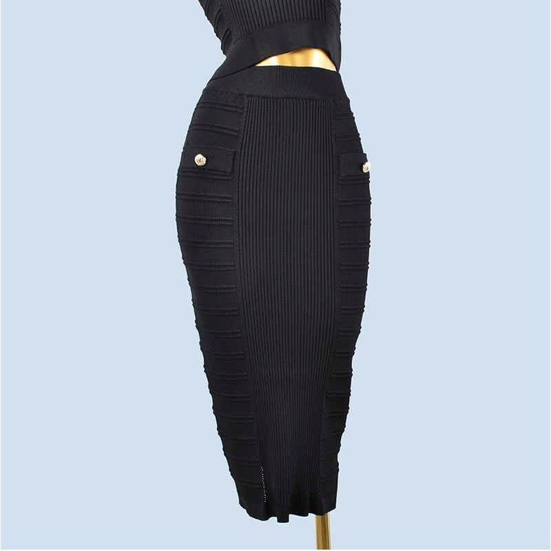 Single Product Sexy Fashion All-Matching Two-Piece Dress Summer French Classic Style Fancy Accessible Luxury Ocean Knitting Vest for Women