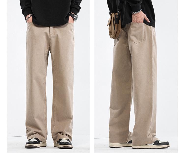 Mingge 2025 Herren Frühling/Sommer Locker Gerade Hose - Trendig, Einfarbig, Lässig und Vielseitig.