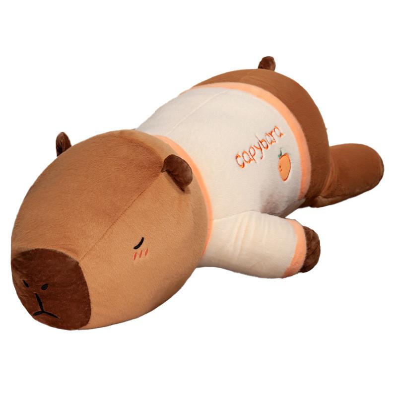 Pillow Capybara Animal Soft Texture Design Plush Lying Doll Duck Sakaban Orange
