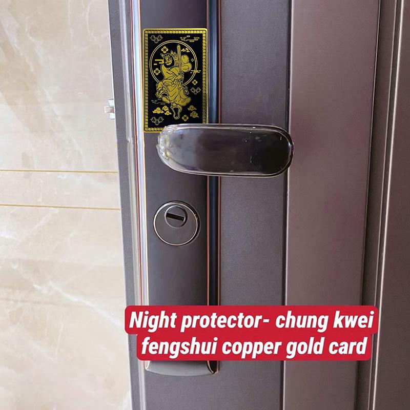 Nachtbeschützer Chung Kwei Fengshui Karte Nachtschatten Schutz Metall Fengshui Amulett Karte Glücksbringer Karte Für Zuhause & Büro