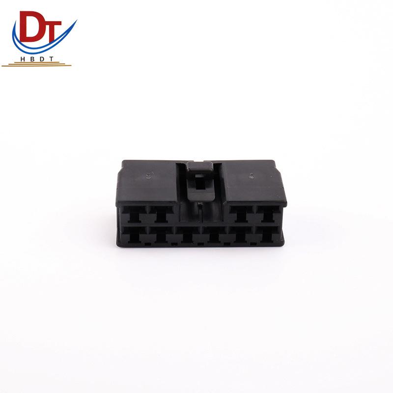 10-Pin Automotive Wiring Harness Connector with Black Plastic Sheath