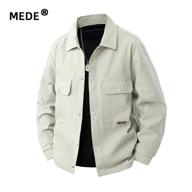 MEDE Men s Wrinkle-Resistant Shirt-Style Jacket M