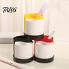 Pen Holder with 2 Compartments, Detachable Plastic Stationery Storage Container, Decorative Pencil Organizer Box for Home Office Desk