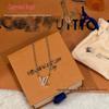 Luxury LV Initials Diamond V Necklace, 18K Gold-Plated Titanium Steel Clavicle Chain - Valentine's Day Gift.