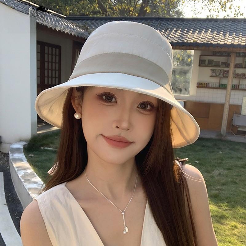 Summer Sun Hat Women Wide Brim Polyester Travel Outdoor Mountain Climbing Cap