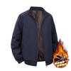 Men's Plus Size Winter Cotton Jacket for Middle-Aged & Elderly Dads, Velvet Lined, Thickened, Padded, Stand-up Collar