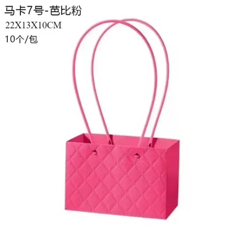 Flowers Basket Boxes Gift DIY Packaging Materials Wedding Favors 10pcs Flower Tote Bags Kraft Paper Bouquet Floral Arrangement