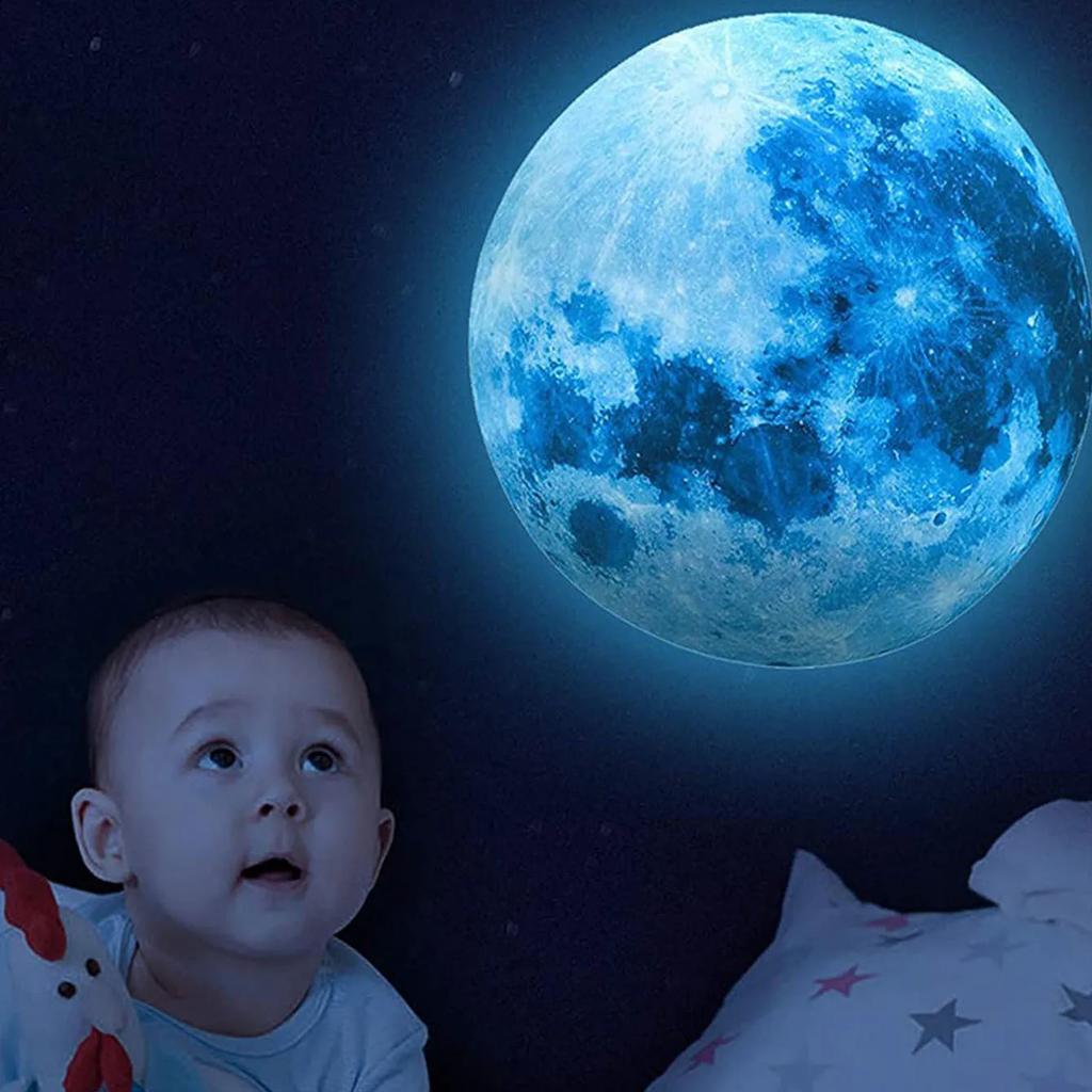 Fluorescent Moon Star Wall Decals Glow in The Dark Stars Wall Stickers Glowing Stars for Ceiling Home Bedroom Decoration Sticker