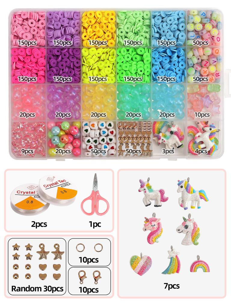 Beaded Diy Jewelry Unicorn Accessories Material Beads Handmade Beads Loose Beads Accessories Bracelet Full Set
