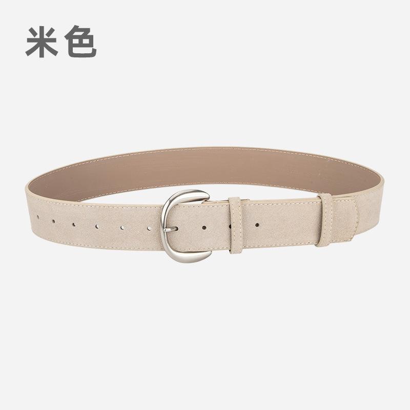 Literary And Retro Women'S Belt Matte High-End Leather With Skirt Jeans Decorative Belt Women