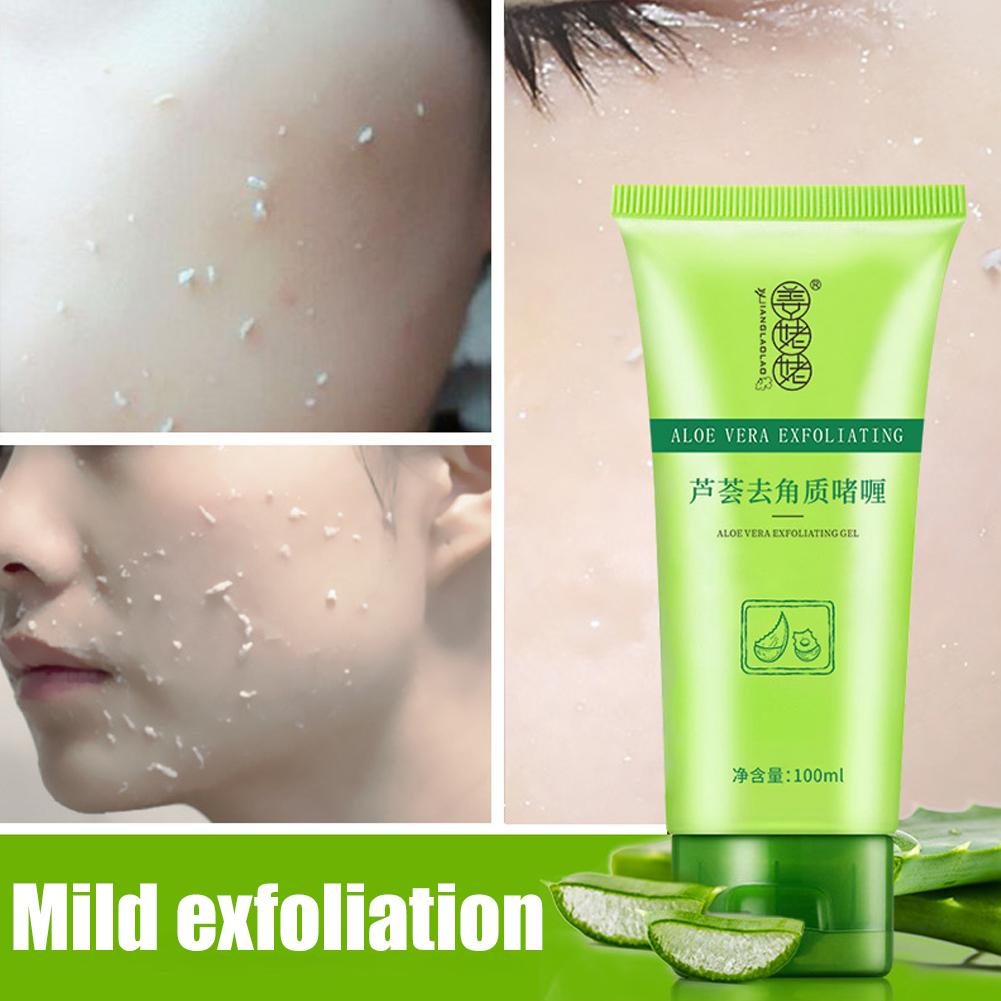 Aloe Vera Exfoliating Gel Peeling Whitening Moisturizing Beauty Skin Improve Care Sunscreen Rep R1O1