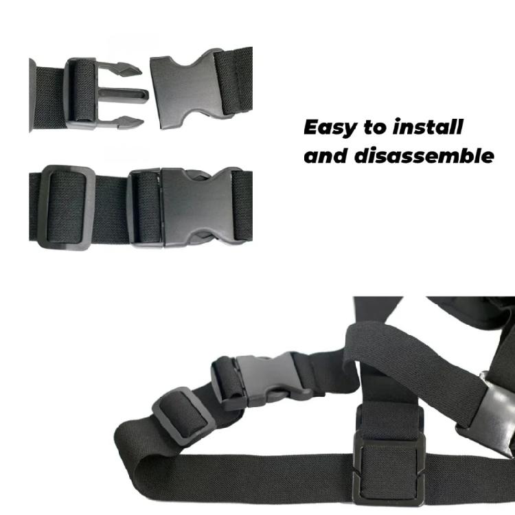 PC Nylon Chest Harness Adapter Strap Mount Providing 360 Degree Rotation For Sports Camera Mounting