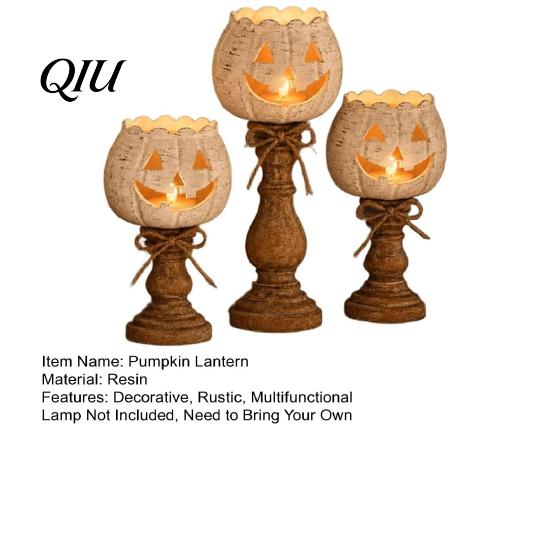 Small Pumpkin Candle Holders Rustic White Tealight Holder Set, Farmhouse Halloween Tea Light Table Decor Decor, Fall Tables Centerpieces for