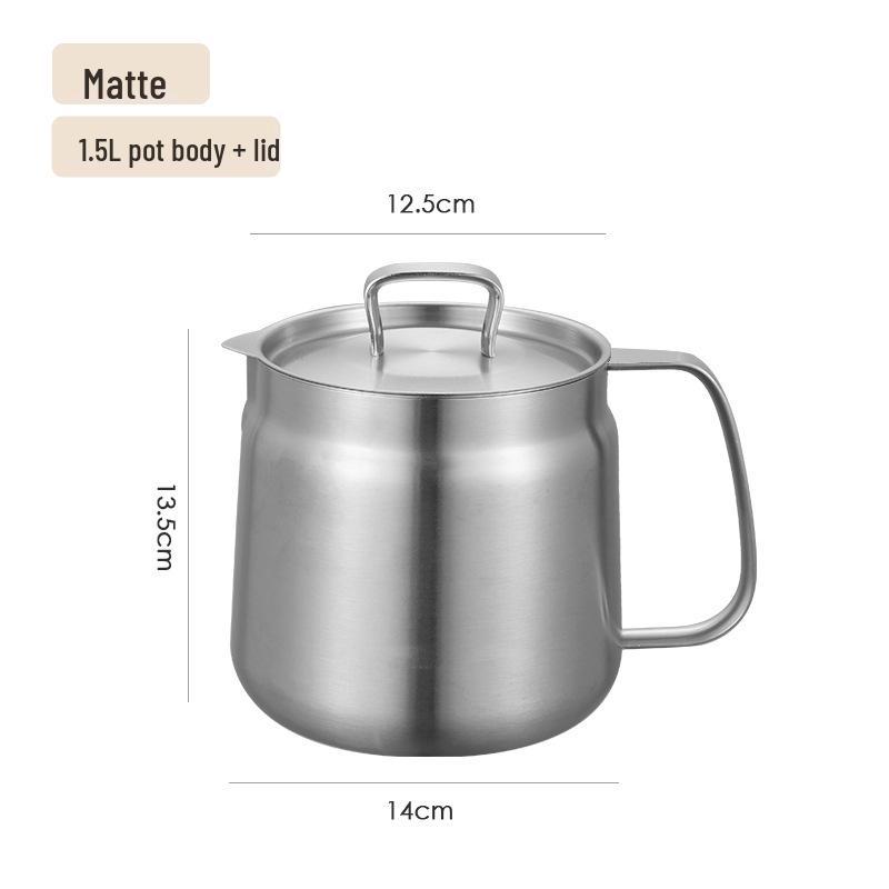 304 Stainless Steel Oil Filter Pot with Frying Basket & Multi-Purpose Oil Storage Tank