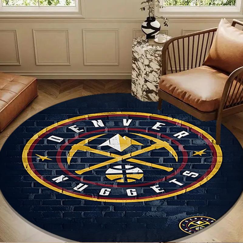 Denver Basketball Team Round Mat, Anti-slip Circle Carpet Chair Rug For livingroom,Bedroom, Doormat Home Decor Gift Christmas Gifts