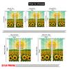 2pcs 2D Flat Printing Drapes Sunflowers Belief Tomorrow Garden Polyester Without Electricity Party Decorations for Room Bedroom