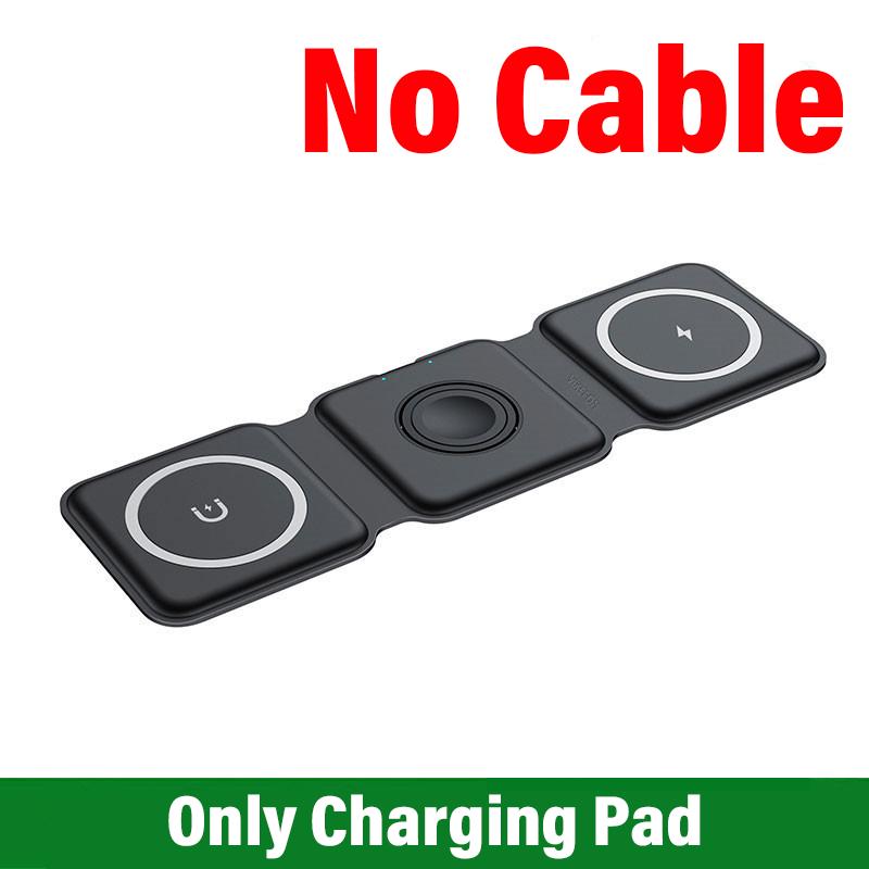 3 In 1 Magnetic Wireless Charger Pad Stand Foldable for iPhone 15 14 13 12 11 Apple Watch AirPods 15W Fast Charging Dock Station