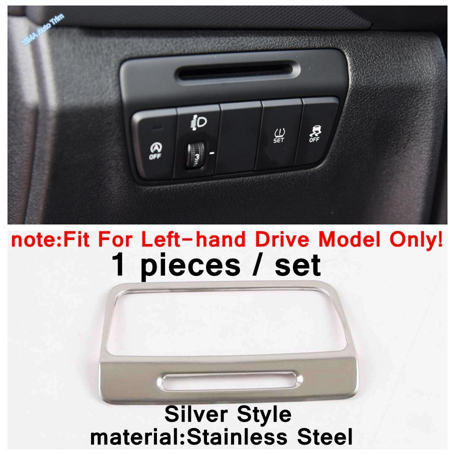 Stainless Steel Car Head Light Switch / Glove Box Handle / AC Air Outlet Cover Trim Accessories For Hyundai Creta