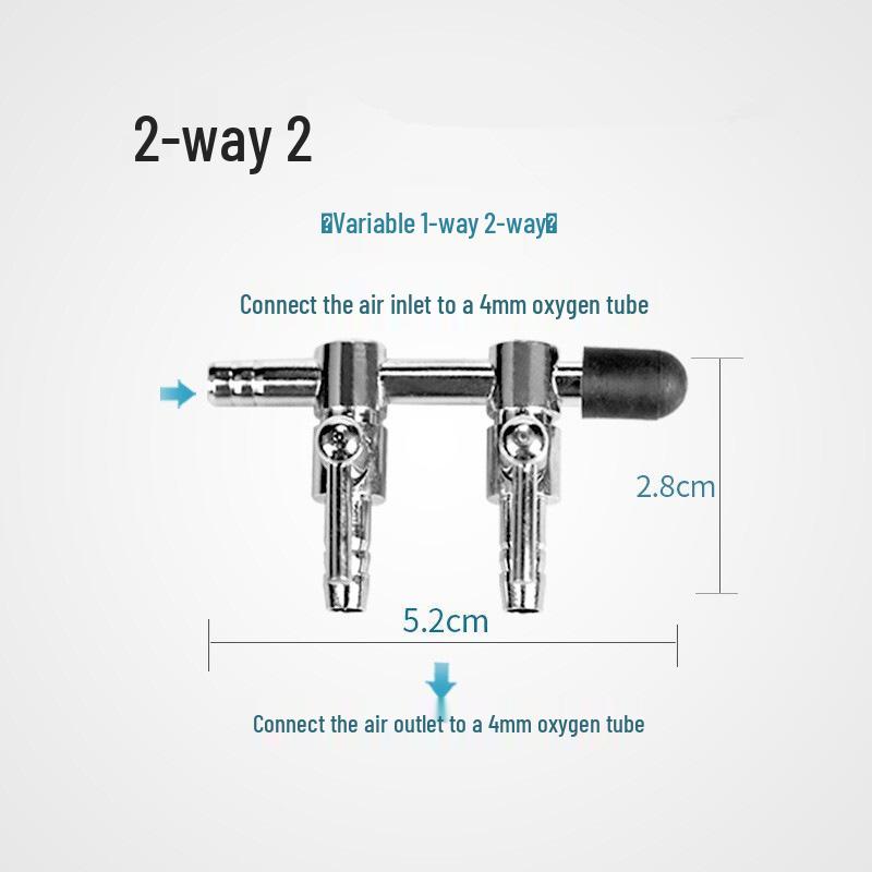 Stainless Steel Aquarium Oxygen Flow Control Valve Splitter